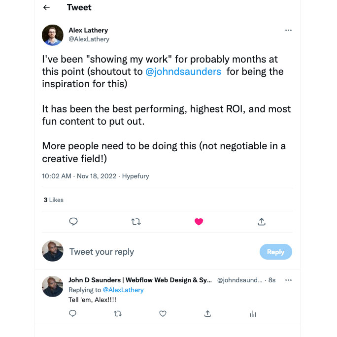 Testimonial from Alex Lathery