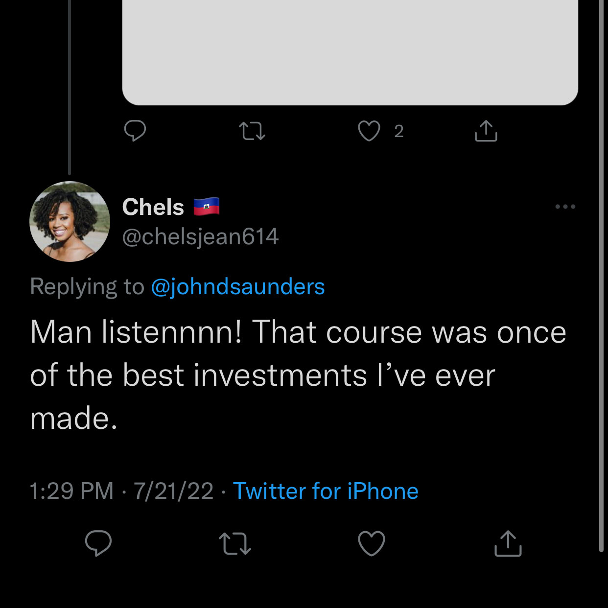 Testimonial from Chels