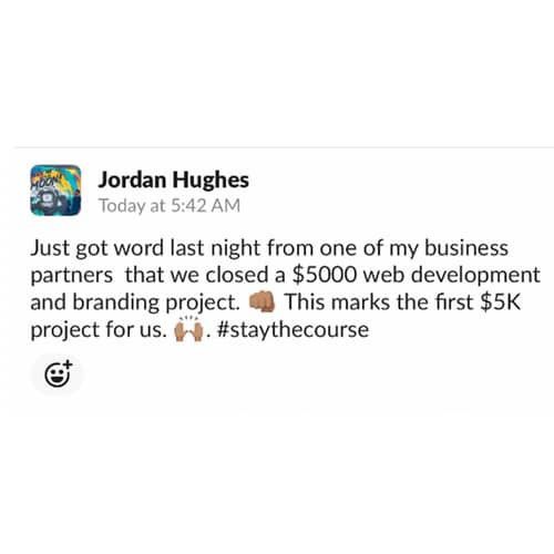 Testimonial from Jordan Hughes