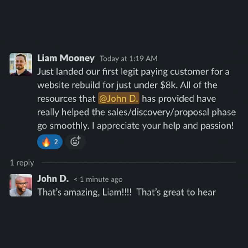 Testimonial from Liam Mooney