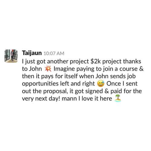 Testimonial from Taijaun