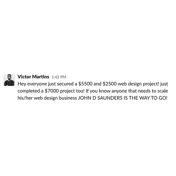Testimonial from Victor Martins